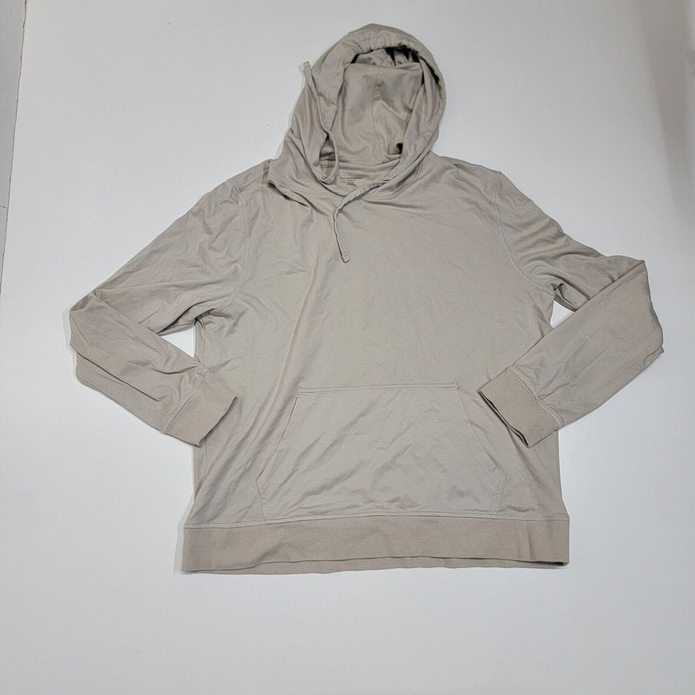 Saks 5th‎ Avenue Ultra Luxe Beige Hoodie Super Soft Men's Size Large Stretch